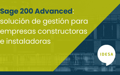 Sage 200 Advanced, solución de gestión para empresas constructoras e instaladoras